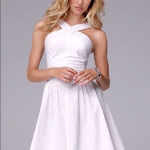 EUC Bictorias Secret White A-line Cross Neck Dress